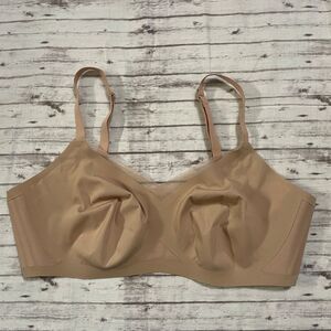 Honeylove Womens Crossover Bra Beige Women's Size 38D/DD (E) Wireless No Pads